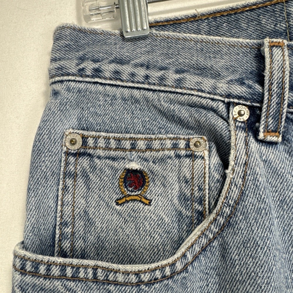 VTG 90s Tommy Hilfiger Jeans 32x29 Baggy Relaxed‎ Blue Med Wash Denim Y2K - Picture 4 of 16